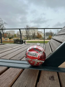 Szklana bombka choinkowa „Bydgoszcz” - czerwona